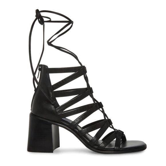Steve Madden Cherri30 strappy Sandal - black leather - size 7.5 - Picture 3 of 15